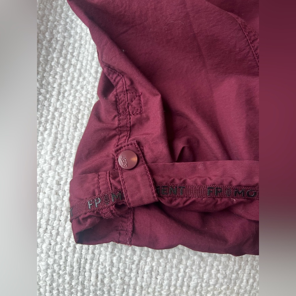 Free People Burgundy Relaxed High-Rise Track Pants - Picture 7 of 8